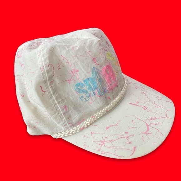 Vintage Sparky’s Beach Snapback Hat White OS - Picture 4 of 4
